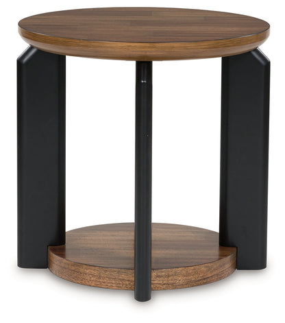 Kraeburn Brown/Black End Table - T624-6