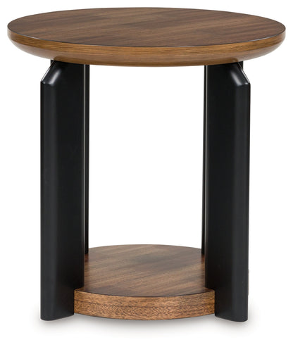 Kraeburn Brown/Black End Table - T624-6