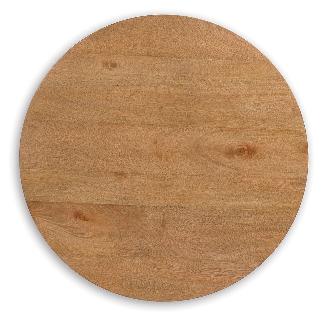 Kristiland Coffee Table with 1 End Table in Light Brown - PKG019335