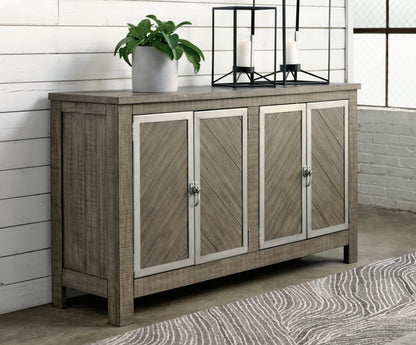 Krystanza Weathered Gray Dining Server - D766-60