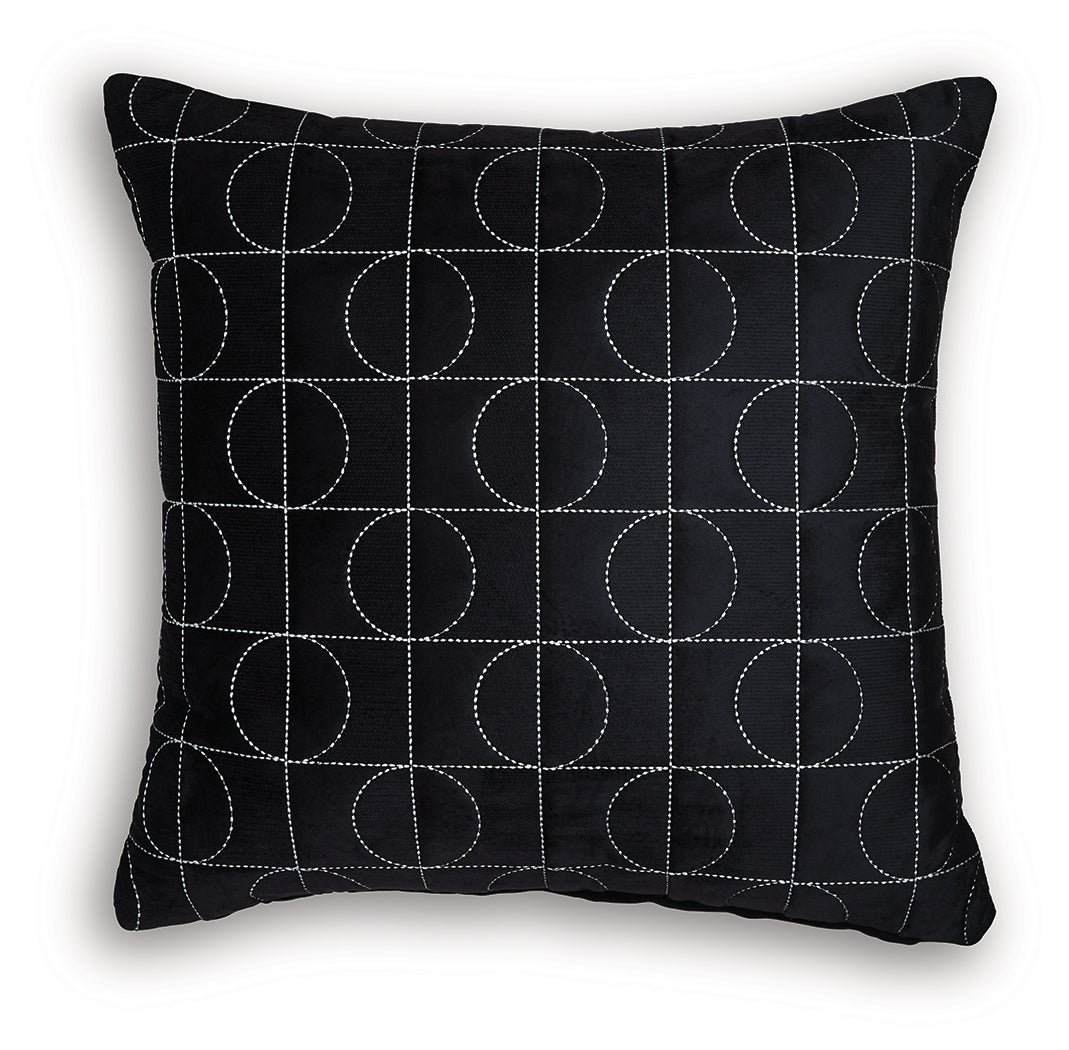 Kydner Black/Silver Finish Pillow (Set of 4) - A1001108