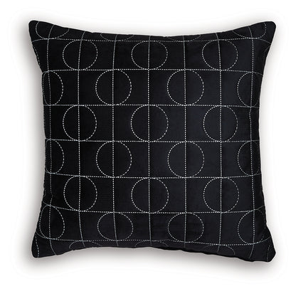 Kydner Black/Silver Finish Pillow (Set of 4) - A1001108