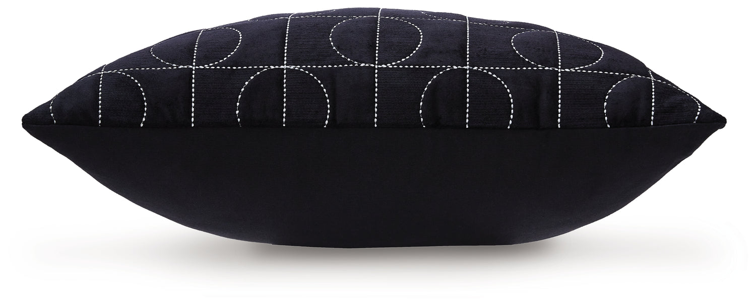 Kydner Black/Silver Finish Pillow (Set of 4) - A1001108