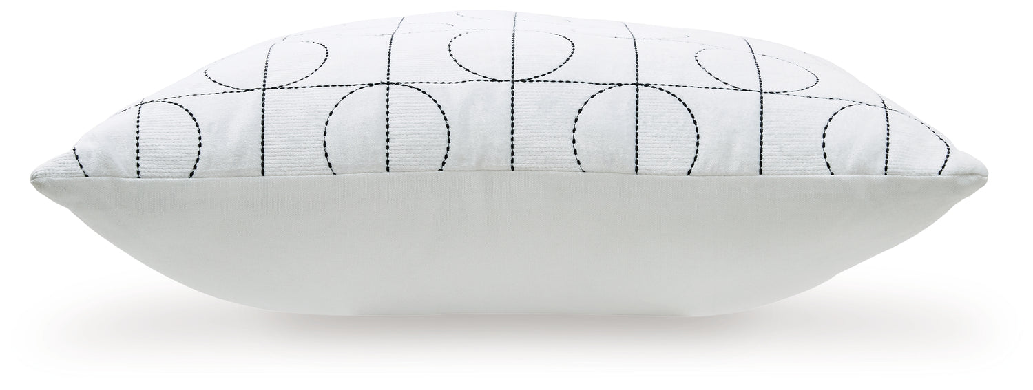 Kydner White/Black Pillow (Set of 4) - A1001107