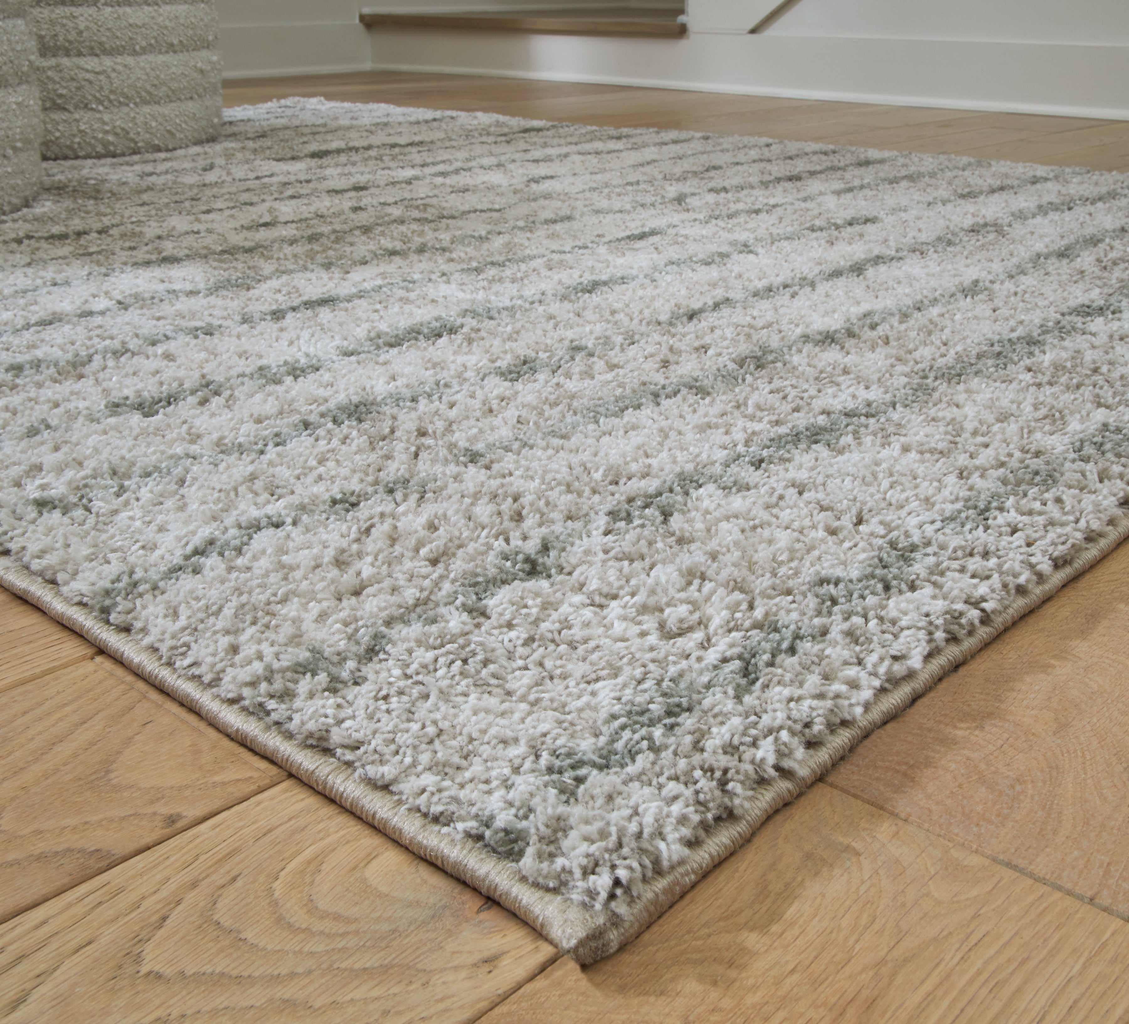 Laddway Cream/Green Large Rug - R406881