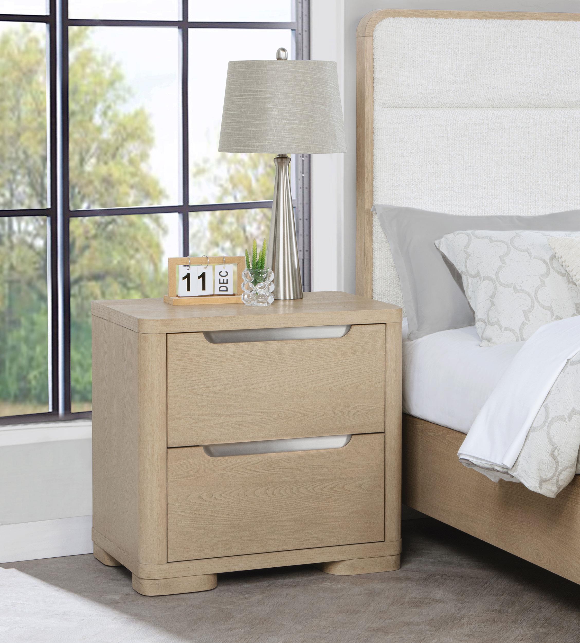 Ladera 2-drawer Nightstand Bedside Table Light Elm - 225082