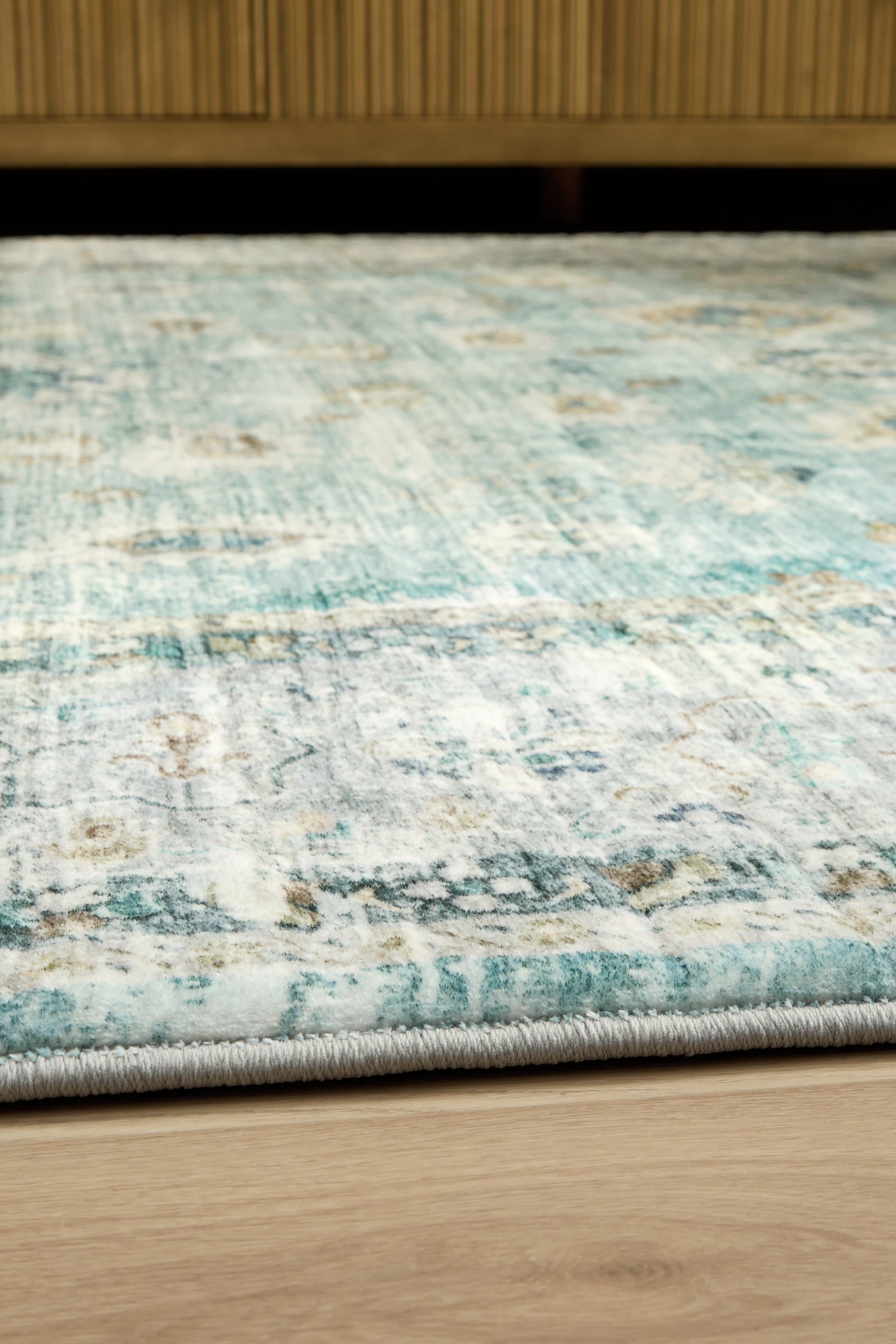 Ladstoney Teal/Beige/Ochre Medium Rug - R407502