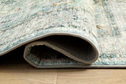 Ladstoney Teal/Beige/Ochre Medium Rug - R407502