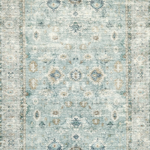 Ladstoney Teal/Beige/Ochre Medium Rug - R407502