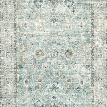 Ladstoney Teal/Beige/Ochre Medium Rug - R407502