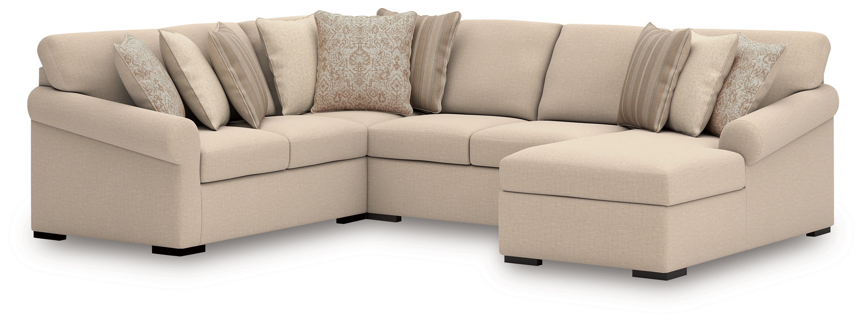 LadyMae Twill 4-Piece Sectional with Chaise - 59404S3