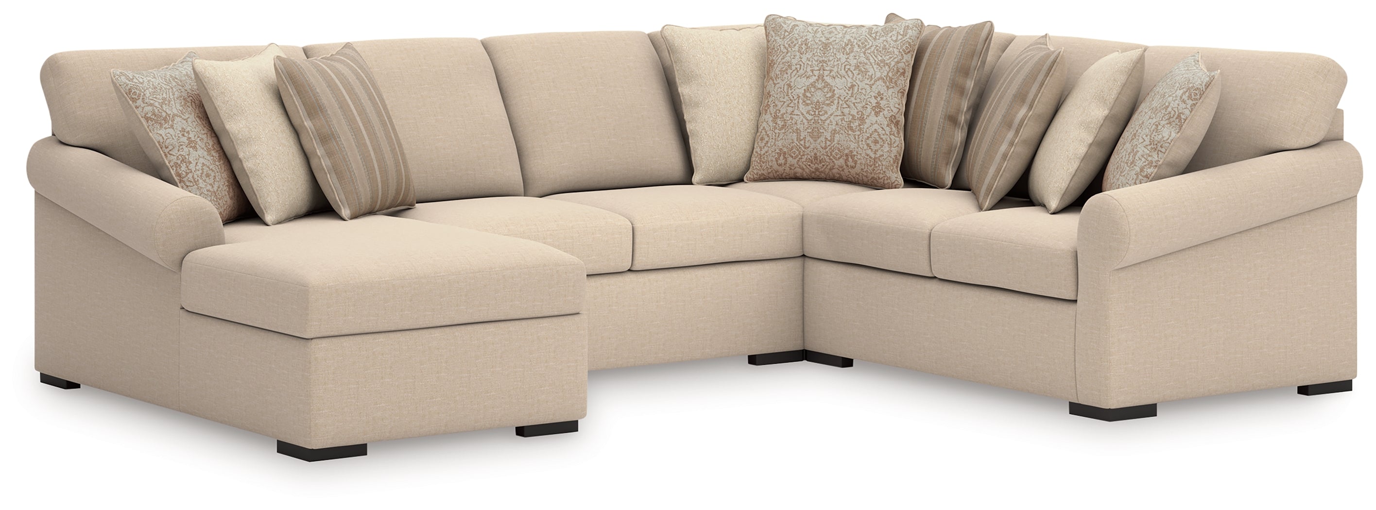 LadyMae Twill 4-Piece Sectional with Chaise - 59404S7