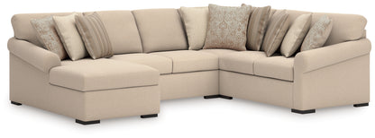 LadyMae Twill 4-Piece Sectional with Chaise - 59404S7