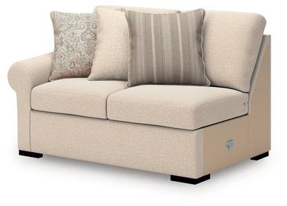 LadyMae Twill Left-Arm Facing Loveseat - 5940455