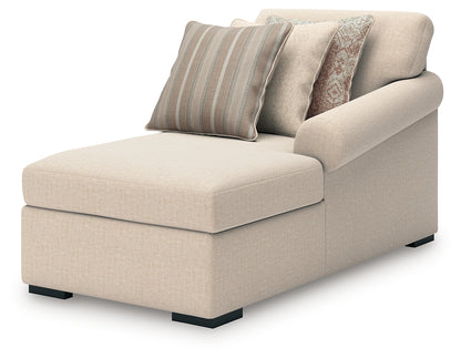 LadyMae Twill Right-Arm Facing Corner Chaise - 5940417