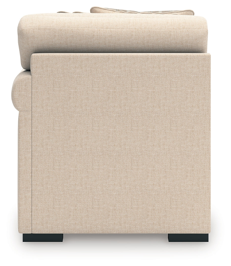LadyMae Twill Right-Arm Facing Corner Chaise - 5940417