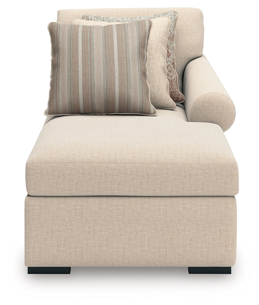LadyMae Twill Right-Arm Facing Corner Chaise - 5940417