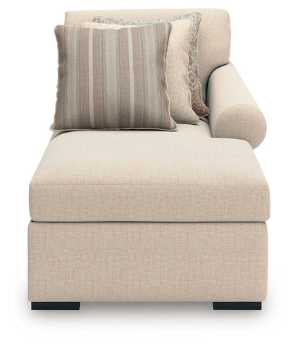 LadyMae Twill Right-Arm Facing Corner Chaise - 5940417