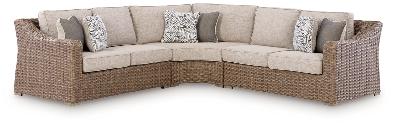Laguna Heights Beige 3-Piece Outdoor Sectional - PCP790P1
