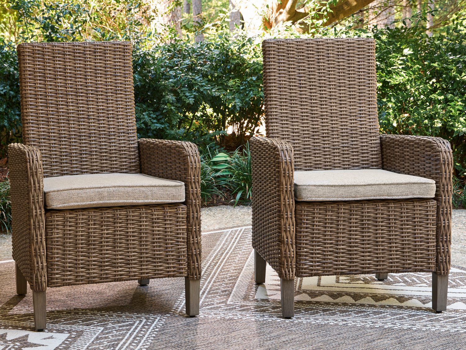 Laguna Heights Beige Arm Chair with Cushion (Set of 2) - PCP790-601A