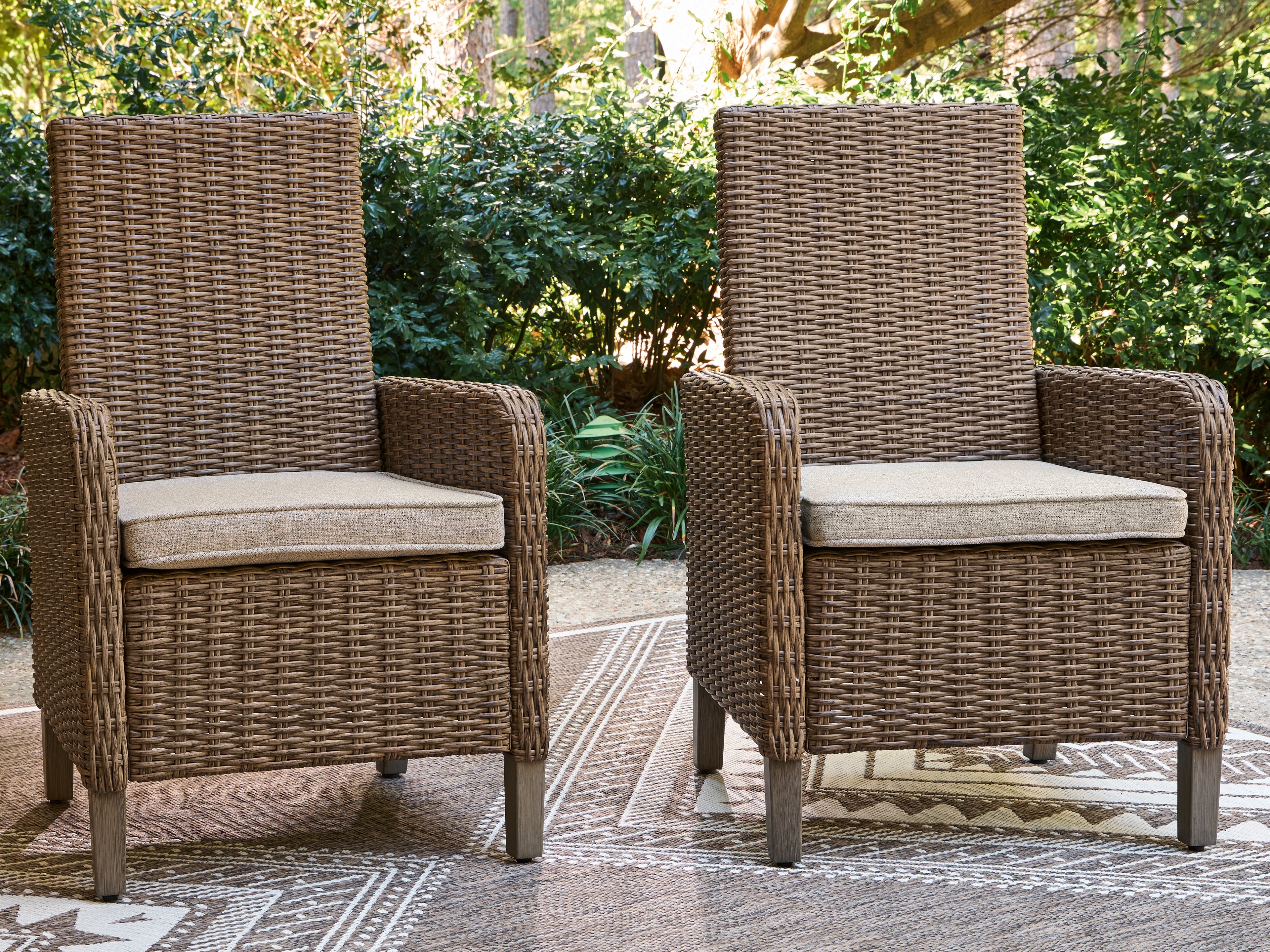 Laguna Heights Beige Arm Chair with Cushion (Set of 2) - PCP790-601A