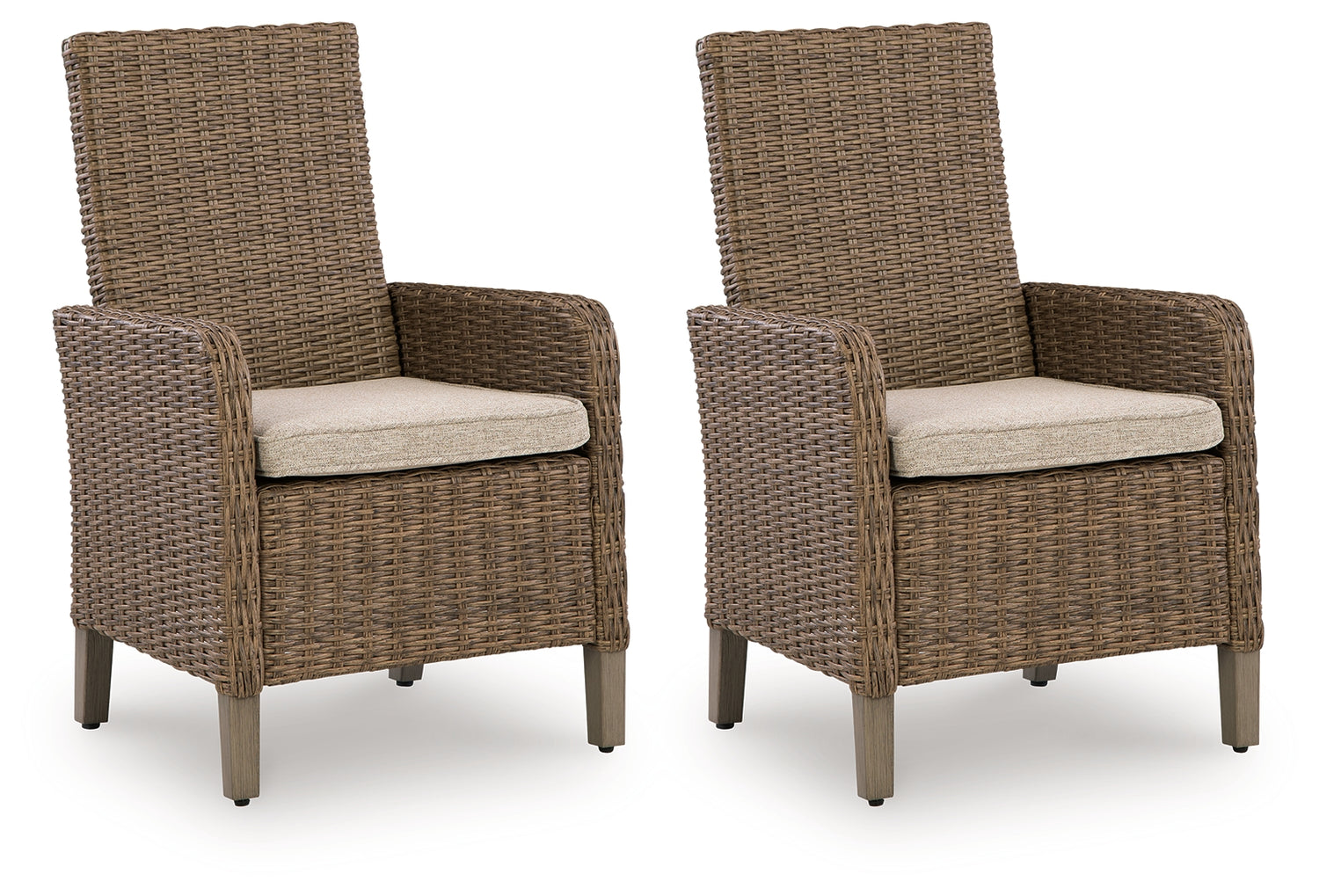 Laguna Heights Beige Arm Chair with Cushion (Set of 2) - PCP790-601A