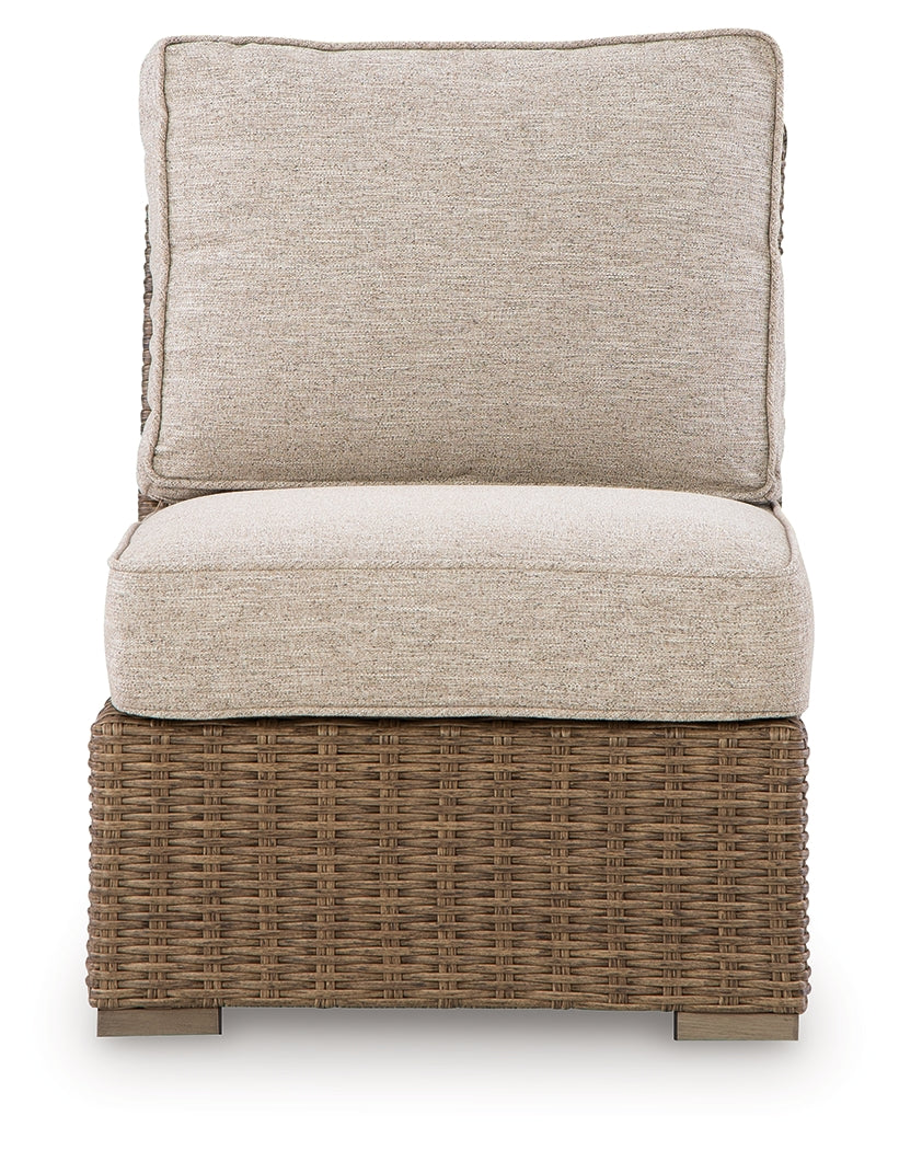 Laguna Heights Beige Outdoor Armless Chair with Cushion - PCP790-846
