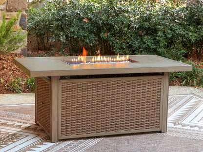 Laguna Heights Beige Outdoor Fire Pit Table - PCP790-773