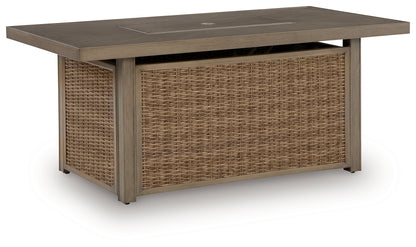 Laguna Heights Beige Outdoor Fire Pit Table - PCP790-773