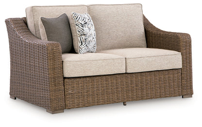 Laguna Heights Beige Outdoor Loveseat with Cushion - PCP790-835