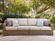 Laguna Heights Beige Outdoor Right and Left-arm Facing Loveseat with Cushion (Set of 2) - PCP790-854