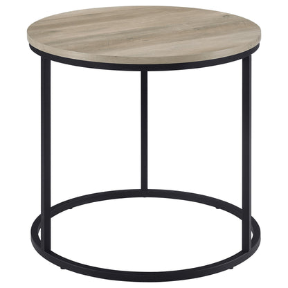 Lainey Round Occasional Side End Table Distressed Pine - 736047