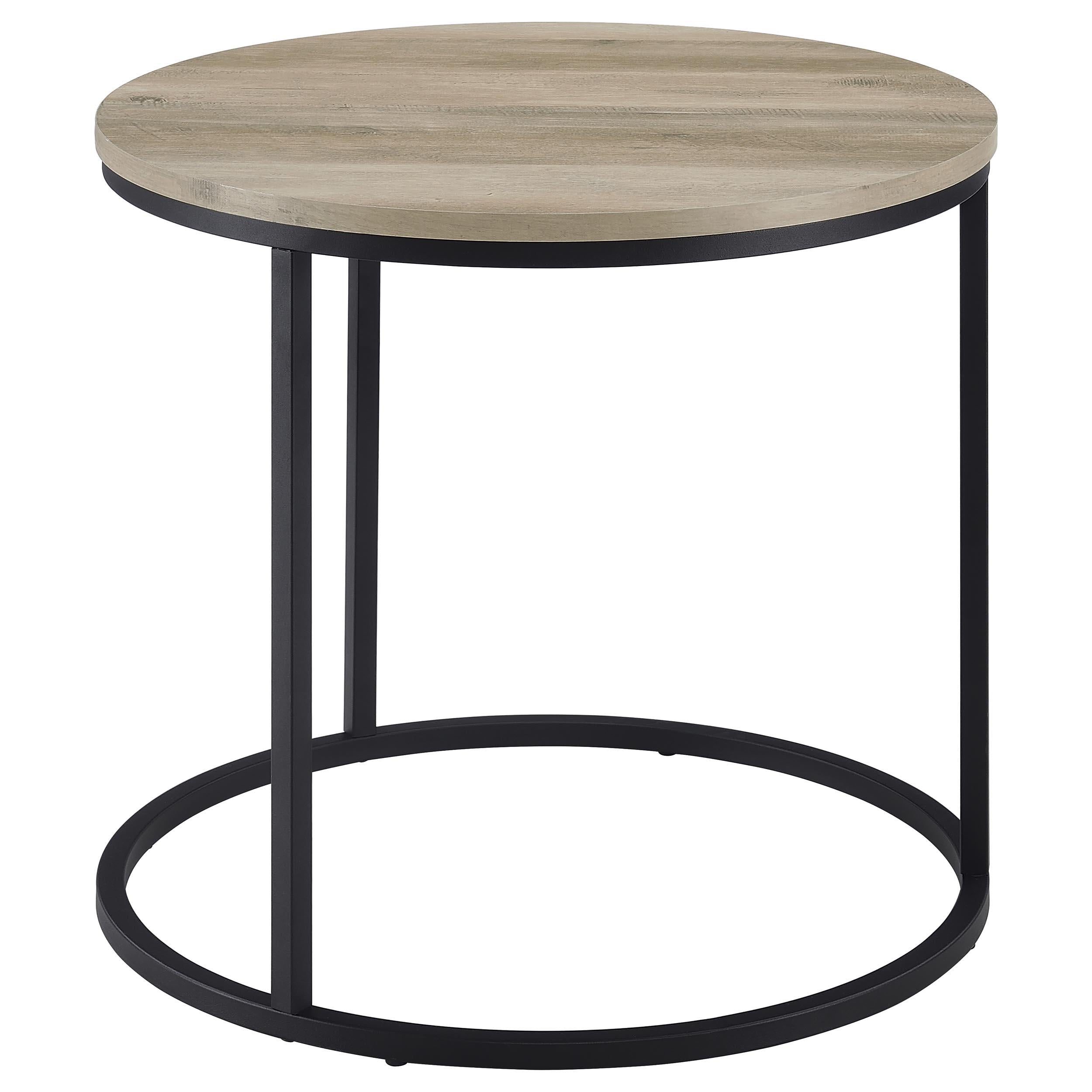 Lainey Round Occasional Side End Table Distressed Pine - 736047