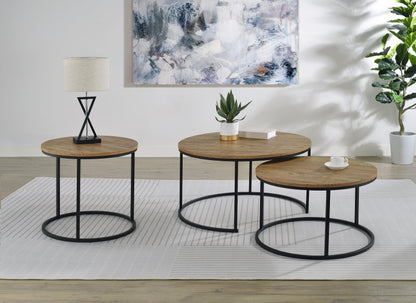Lainey Round Occasional Side End Table Mango - 736037