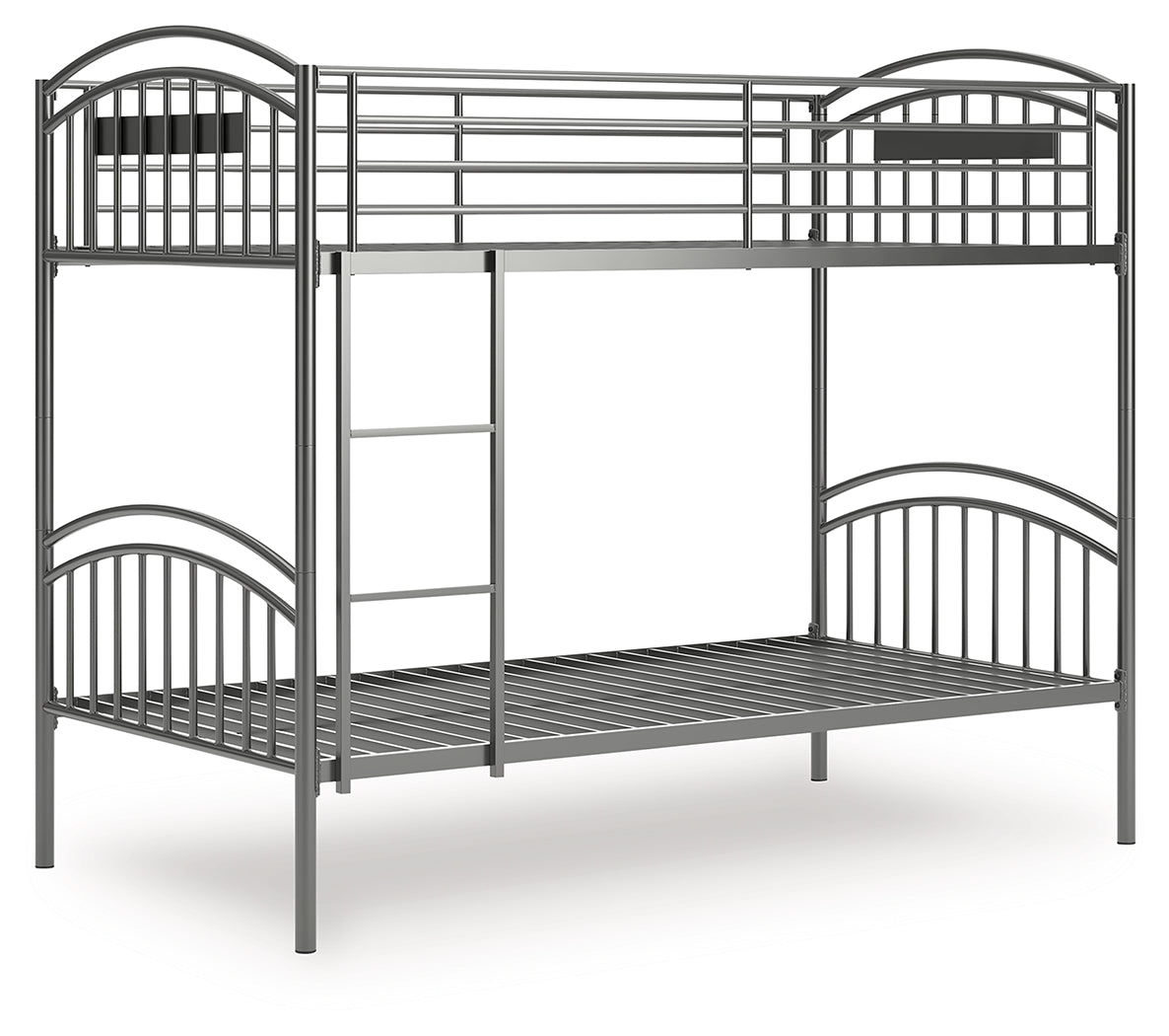 Lanceburg Gray Twin over Twin Bunk Bed with Ladder - PCB400-59