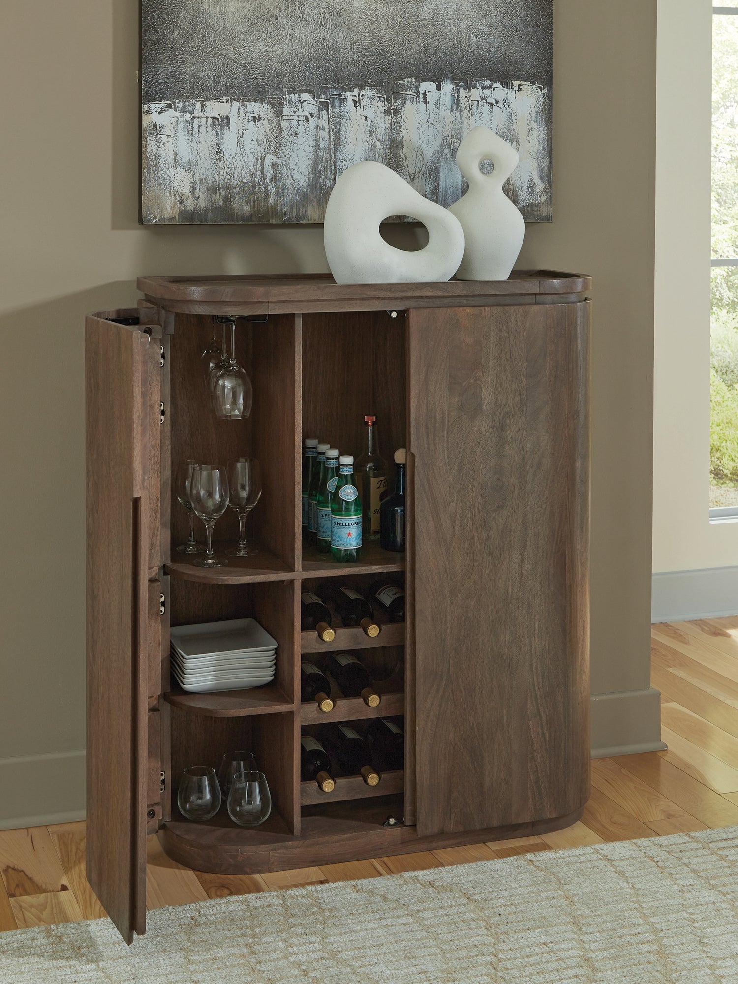 Landermont Medium Brown Bar Cabinet - A4000697