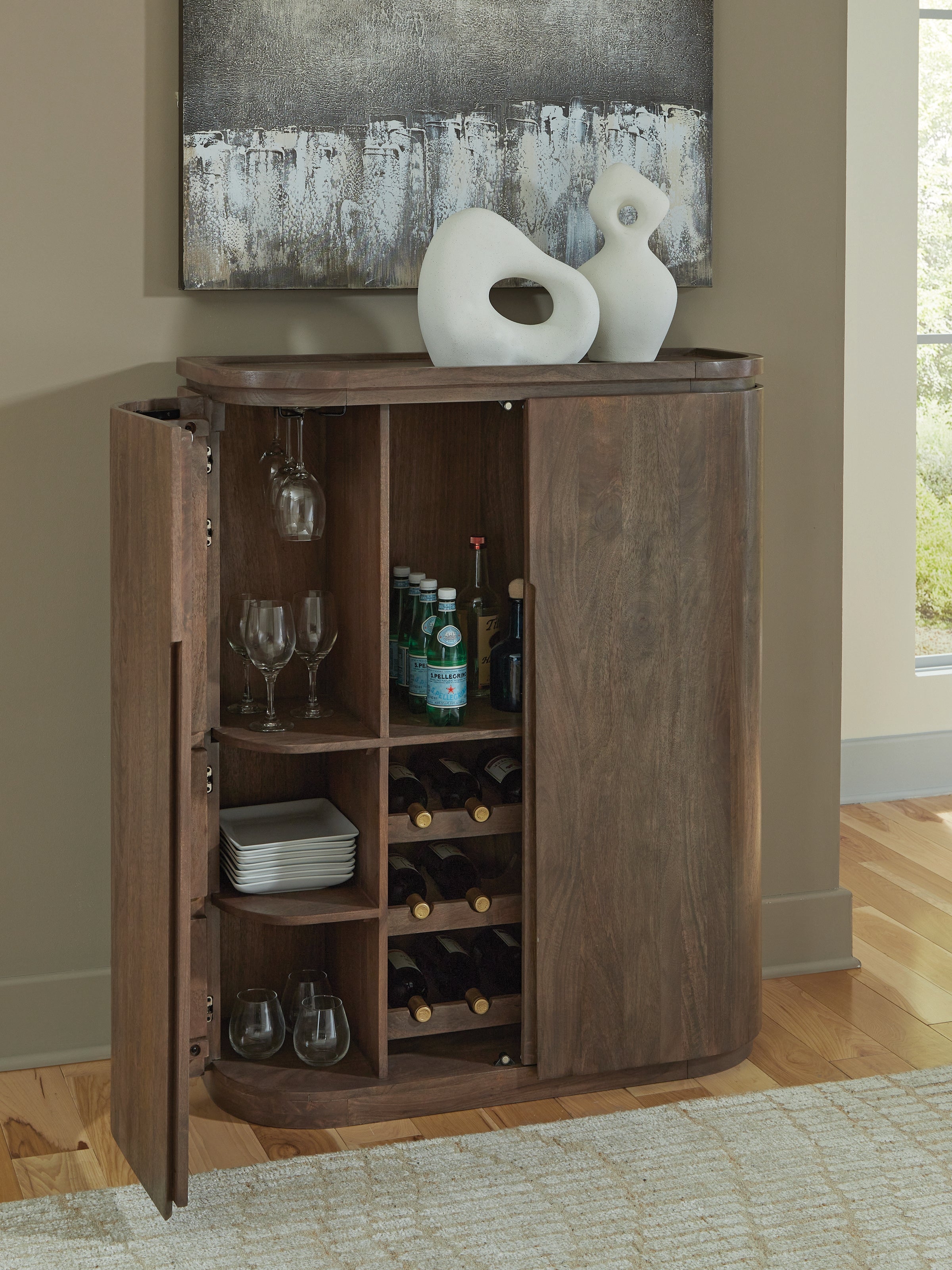Landermont Medium Brown Bar Cabinet - A4000697