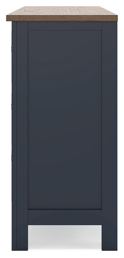 Landocken Brown/Blue Dresser - B414-21