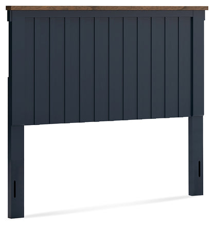 Landocken Brown/Blue Full Panel Headboard - B414-87