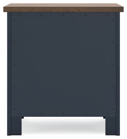 Landocken Brown/Blue Nightstand - B414-92