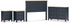Landocken Queen Panel Headboard with Dresser and 2 Nightstands in Brown/Blue from Ashley - Luna Furniture