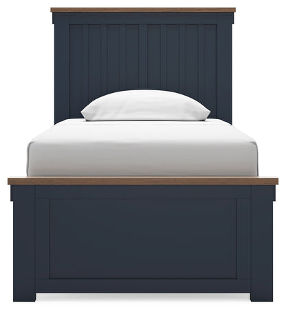 Landocken Twin Panel Bed, Dresser, Chest and Nightstand - B414B20