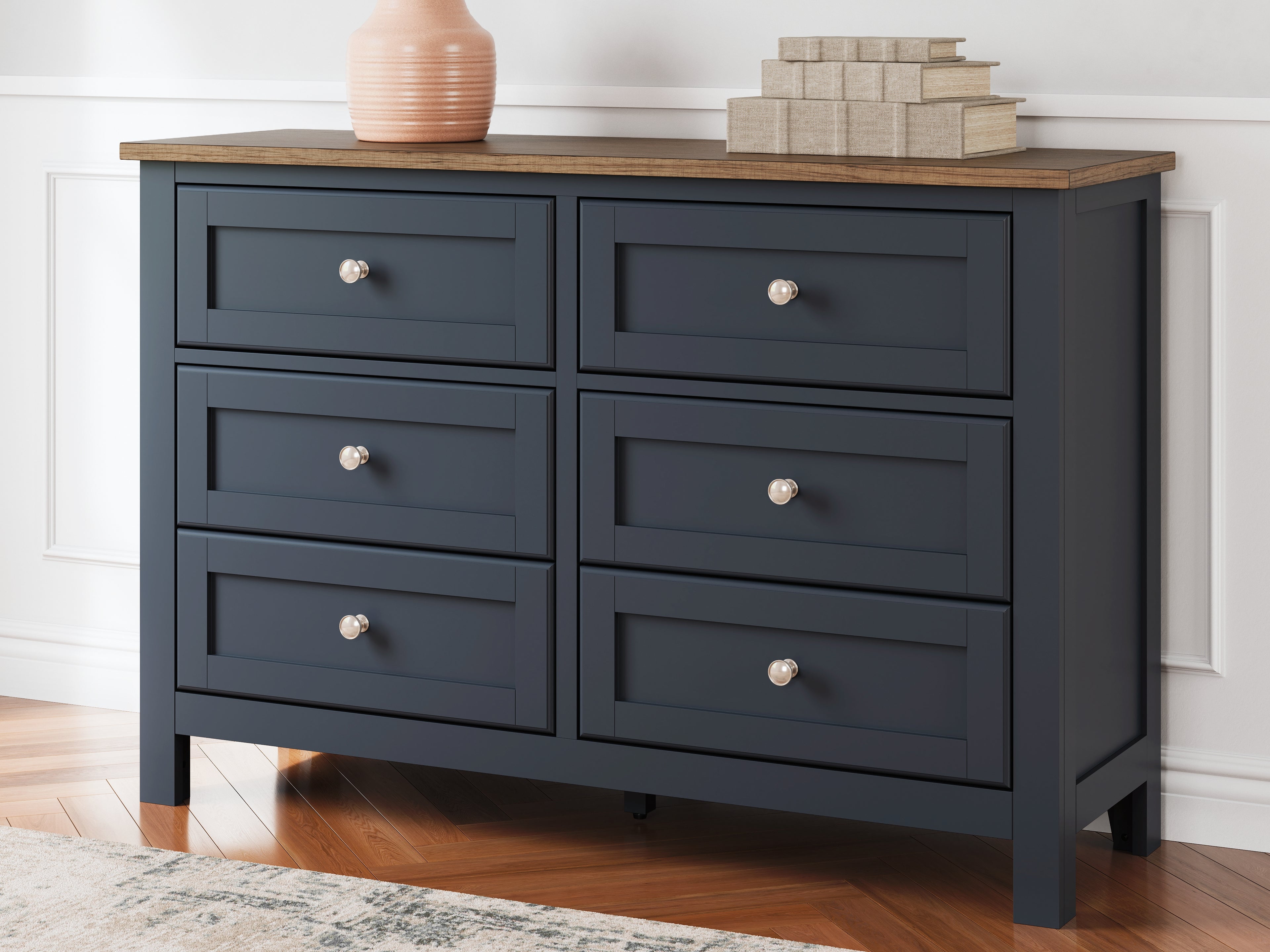 Landocken Twin Panel Bed, Dresser, Chest and Nightstand - B414B20
