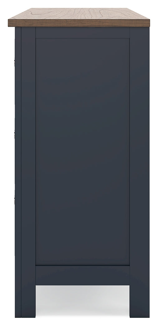 Landocken Twin Panel Bed, Dresser, Chest and Nightstand - B414B20