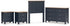 Landocken Twin Panel Headboard with Dresser and 2 Nightstands in Brown/Blue from Ashley - Luna Furniture