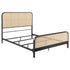 Lanewood Polyethylene PE Rattan Upholstered Metal Eastern King Bed Black - 360250KE