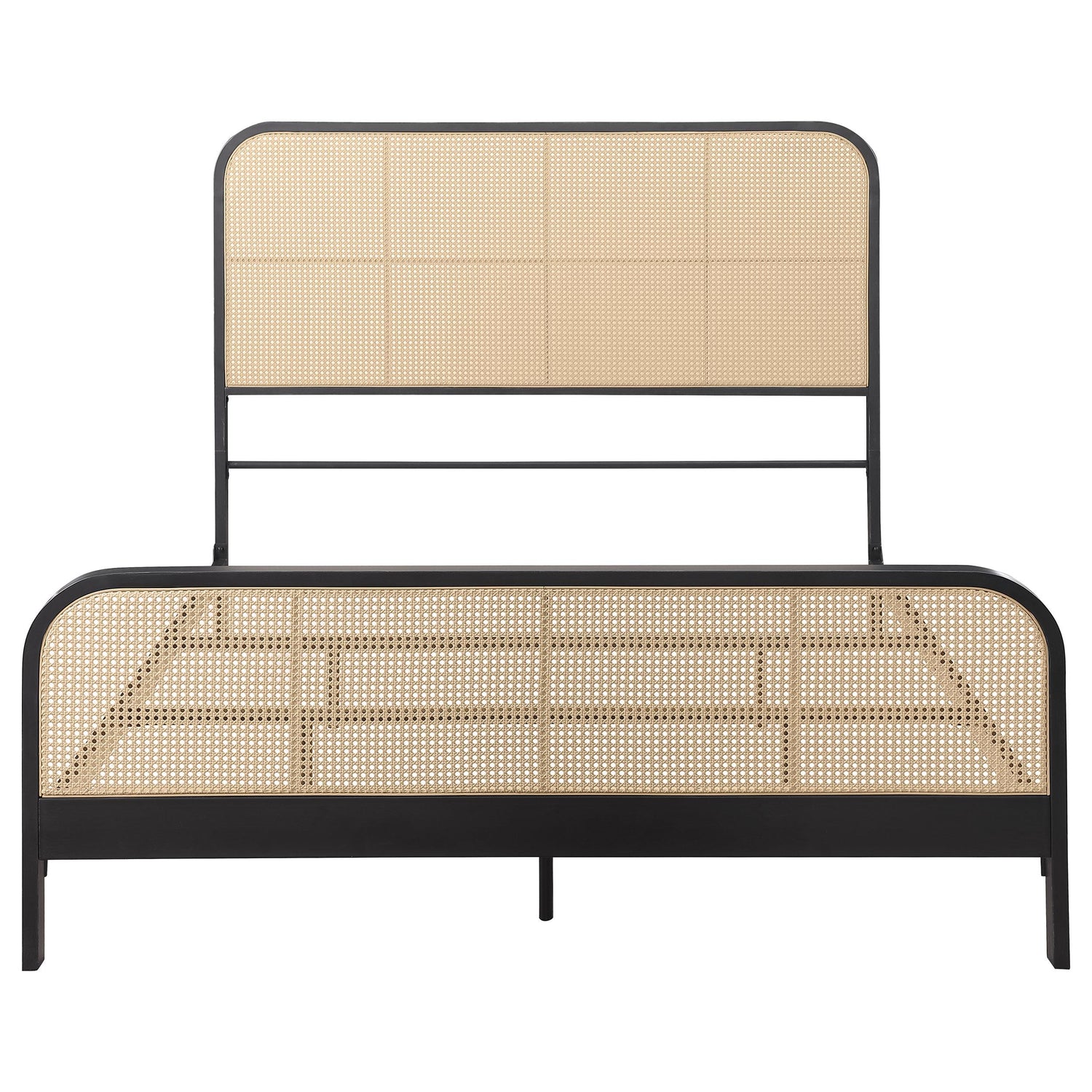 Lanewood Polyethylene PE Rattan Upholstered Metal Eastern King Bed Black - 360250KE