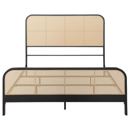 Lanewood Polyethylene PE Rattan Upholstered Metal Eastern King Bed Black - 360250KE