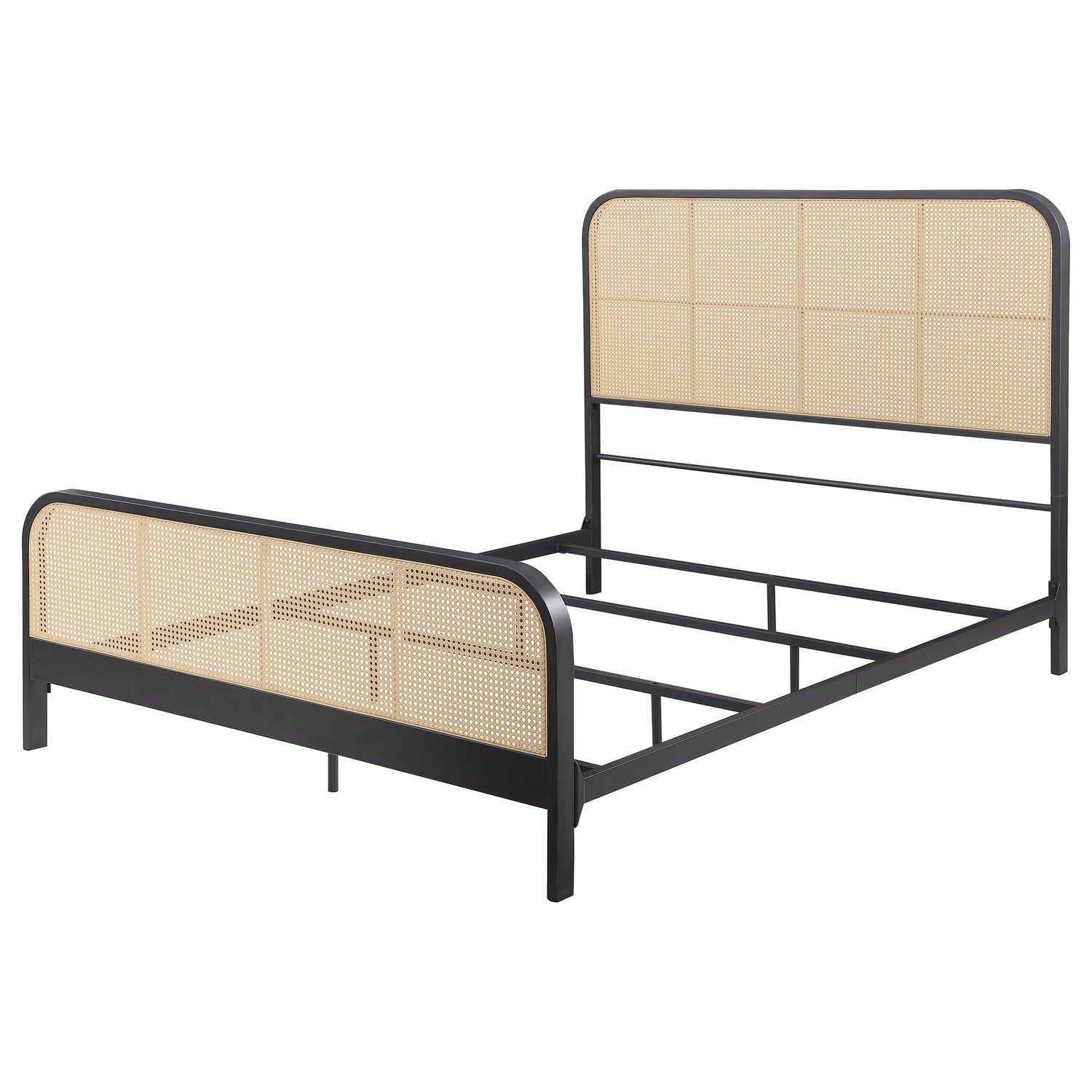 Lanewood Polyethylene PE Rattan Upholstered Metal Eastern King Bed Black - 360250KE