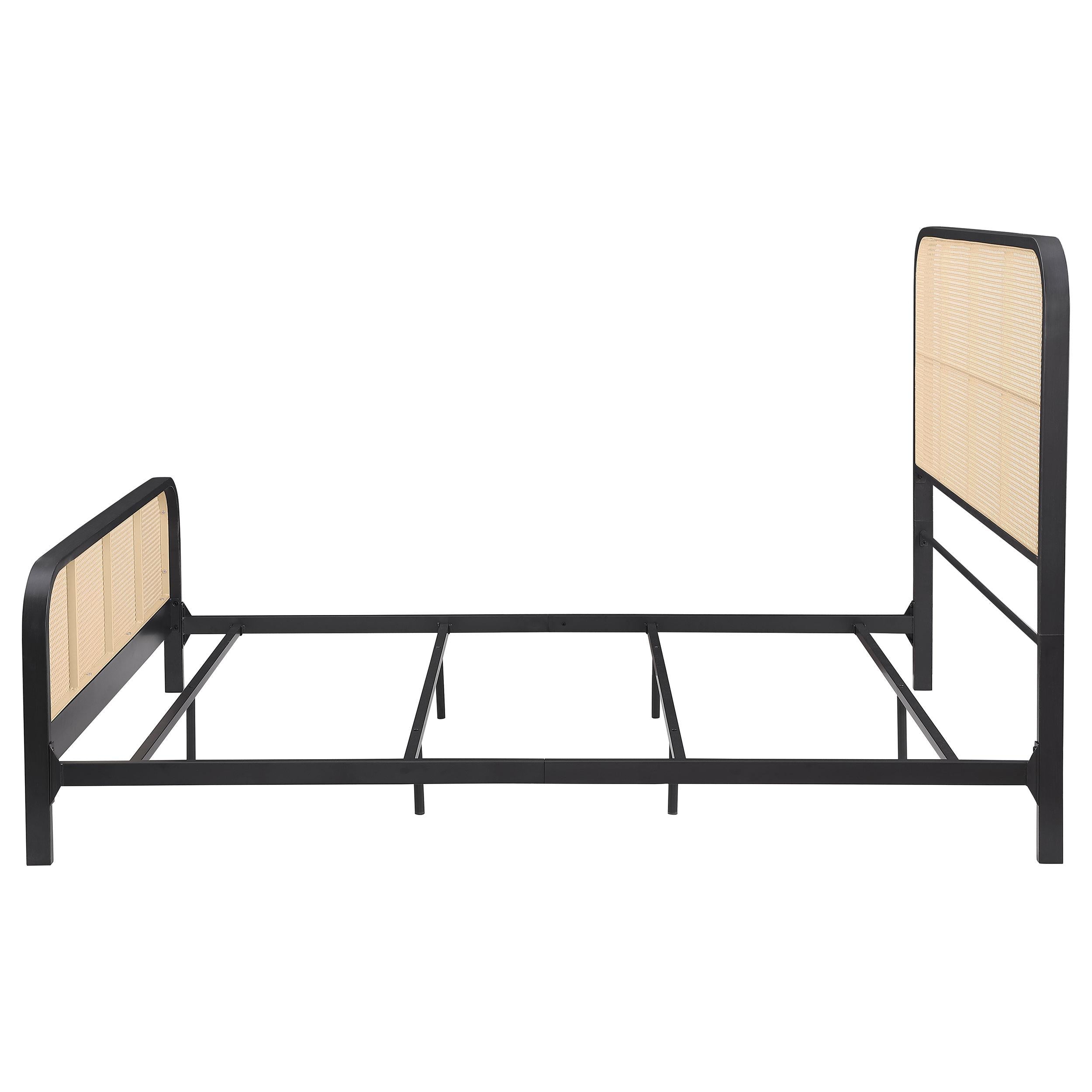 Lanewood Polyethylene PE Rattan Upholstered Metal Eastern King Bed Black - 360250KE